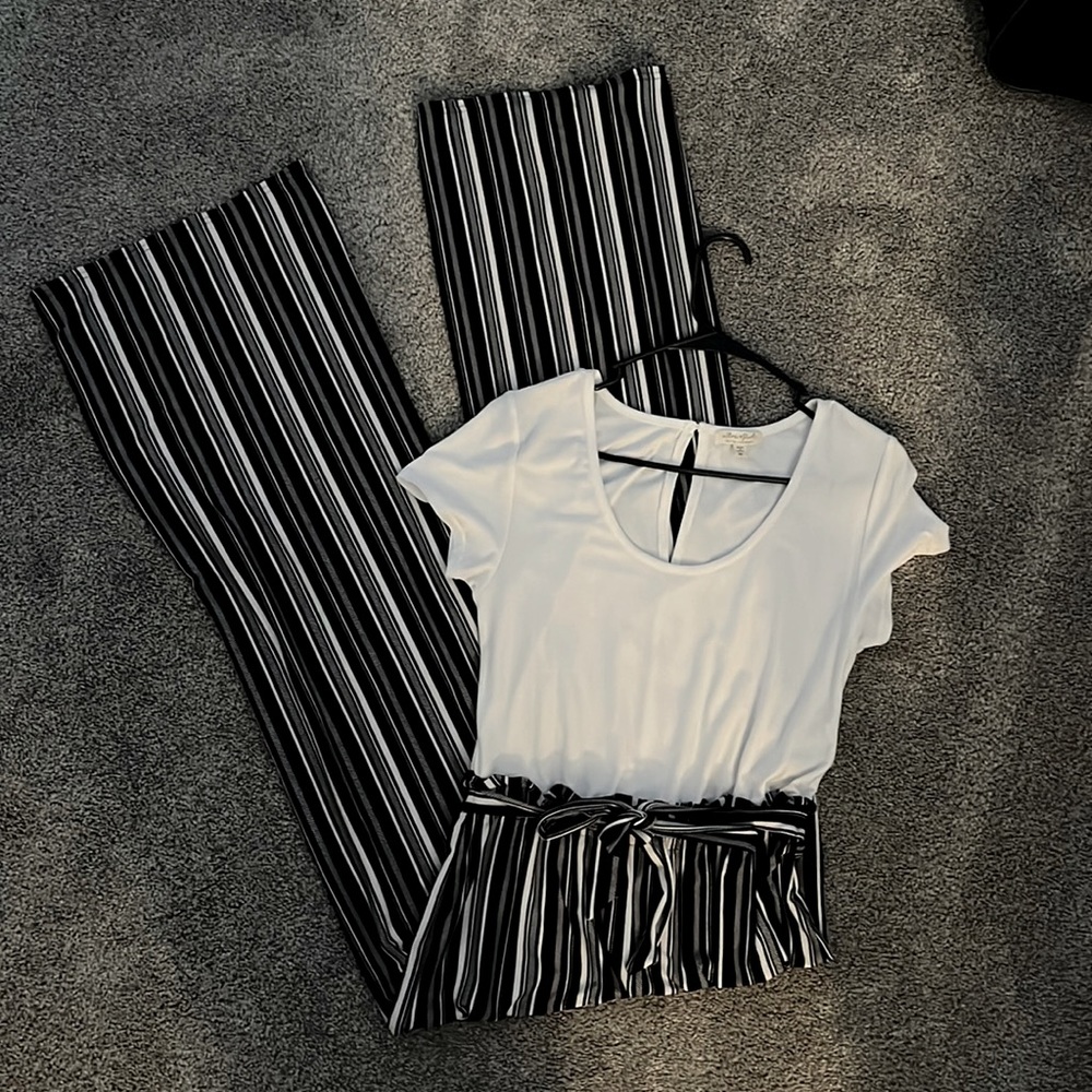 2/$25 Black and White Jumpsuit